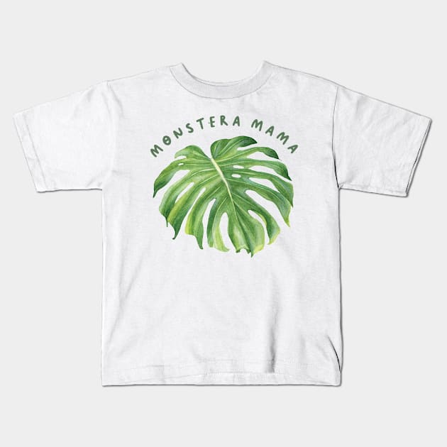 Monstera Mama Kids T-Shirt by Dear Fawn Studio